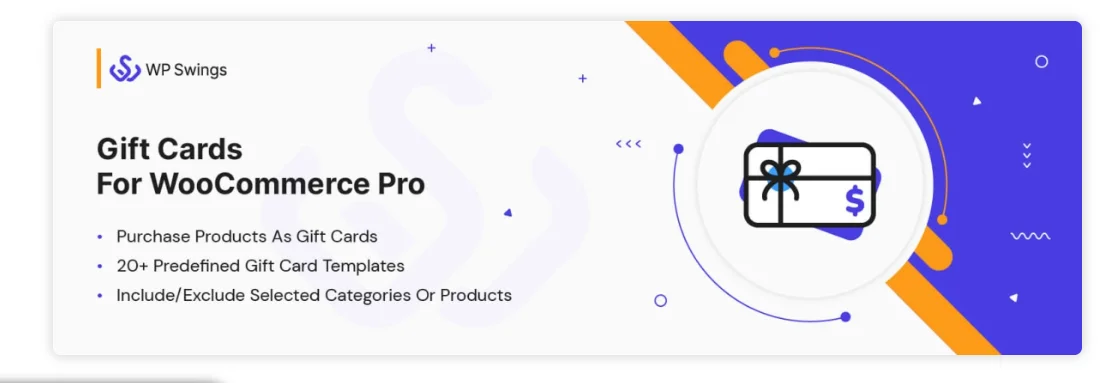 Gift cards for Woocommerce plugin
