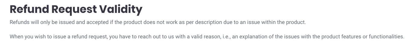 Refund request validity - Abandoned Cart 