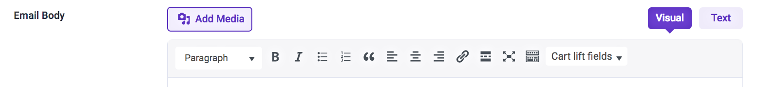 Visual Mode - Email Edit