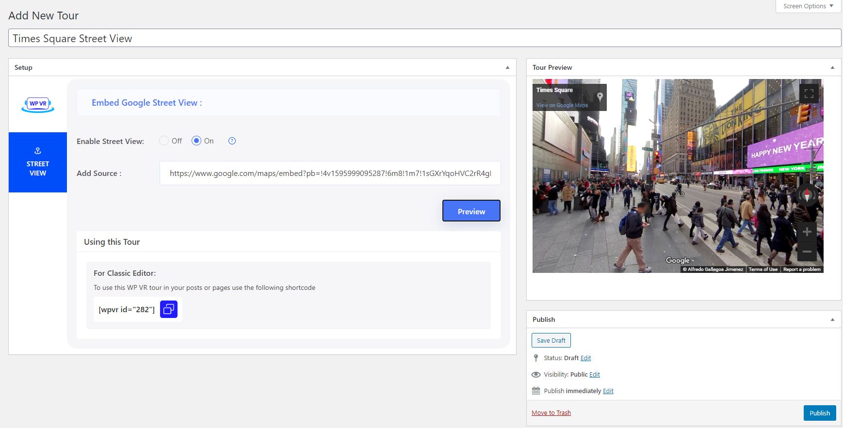 Google Street View on WordPress Website