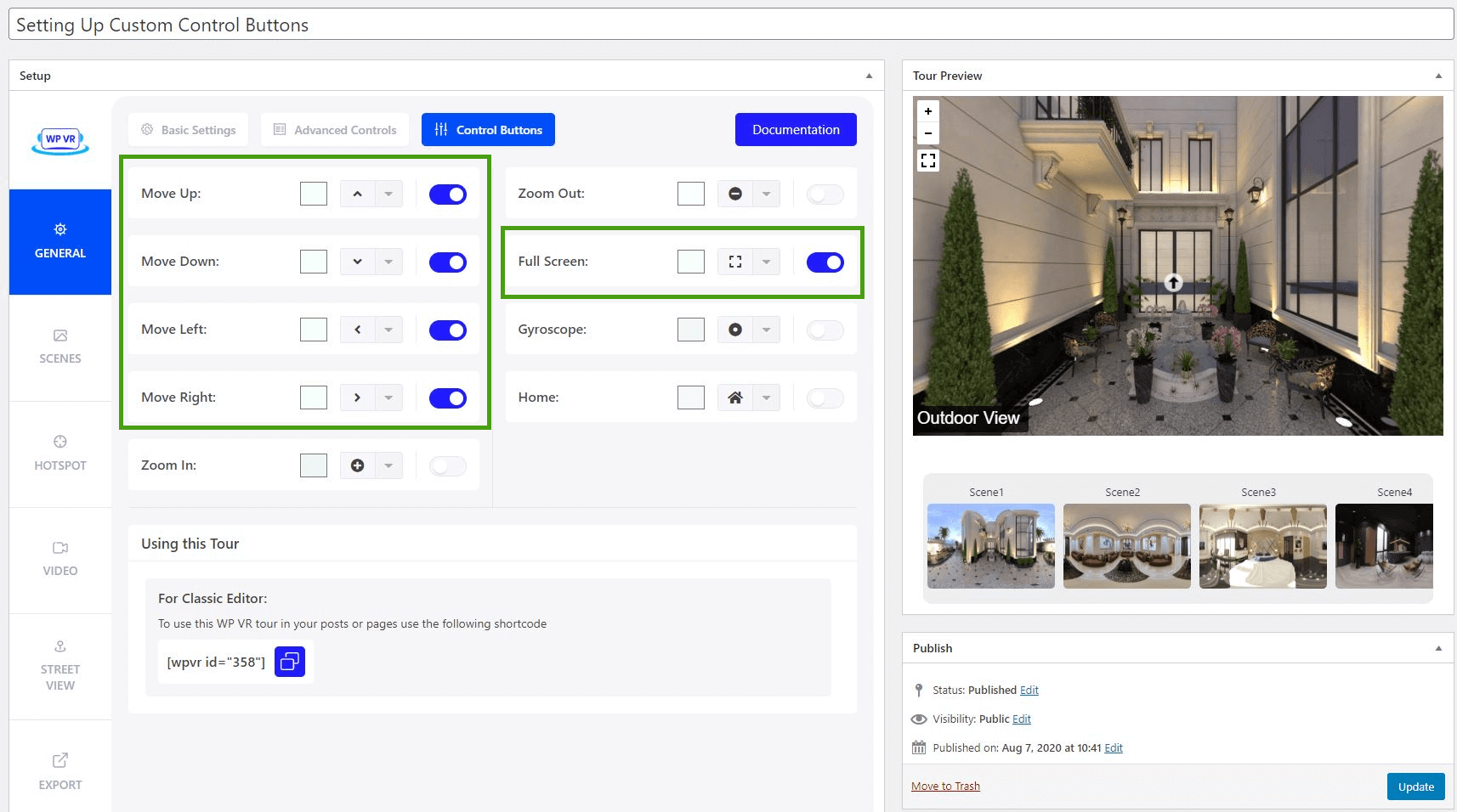 Navigation Buttons Virtual Tour