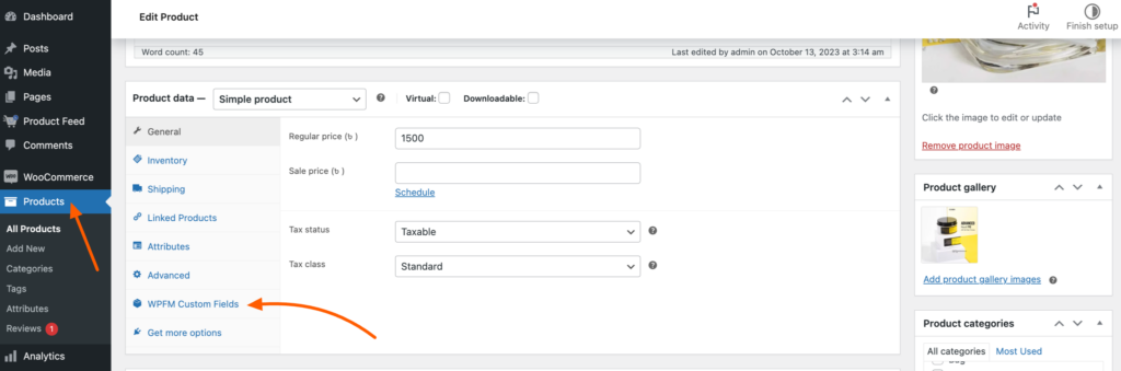 WPFM custom fields