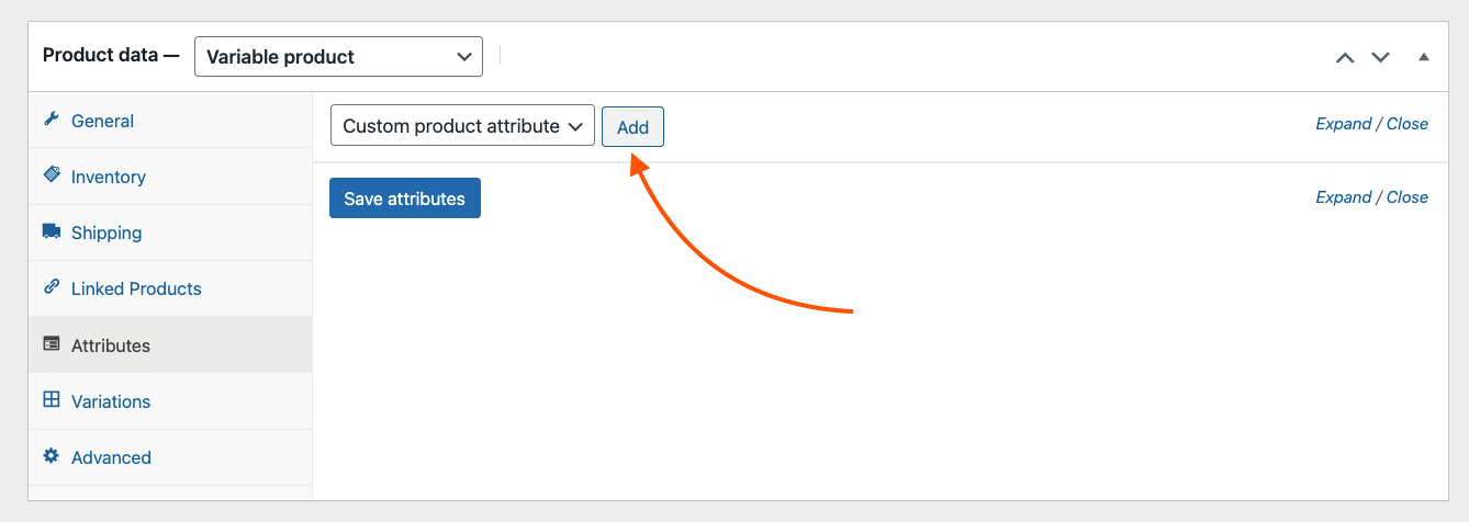 Add custom product attributes