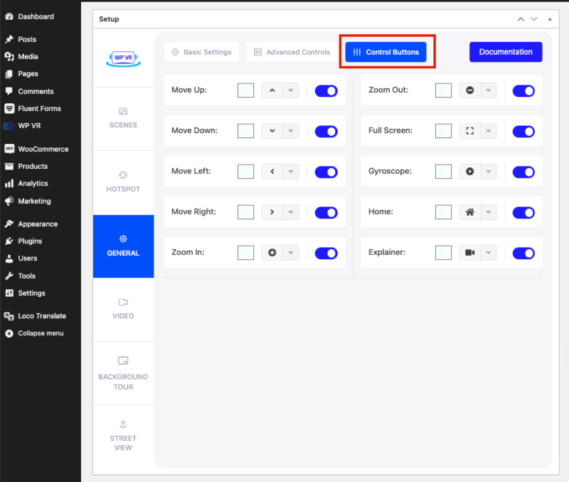 Control Buttons - Online Virtual Store
