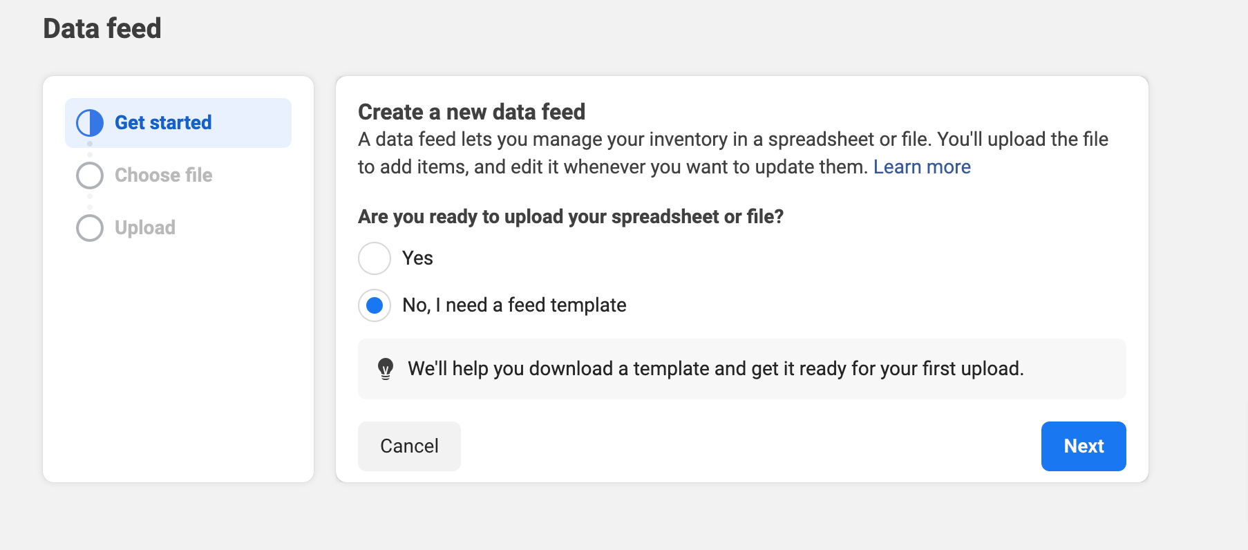 Data Feed Options