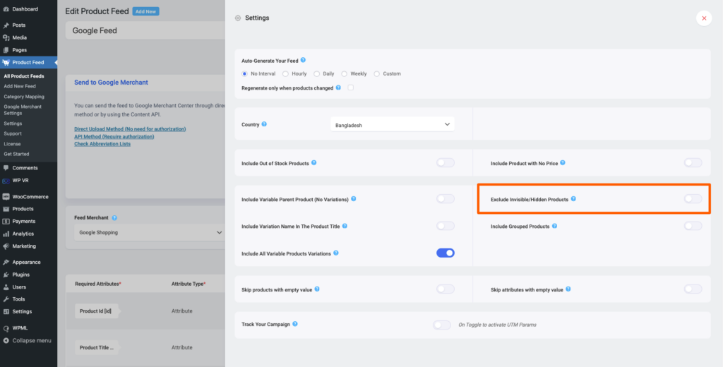 Disable-invisible-products