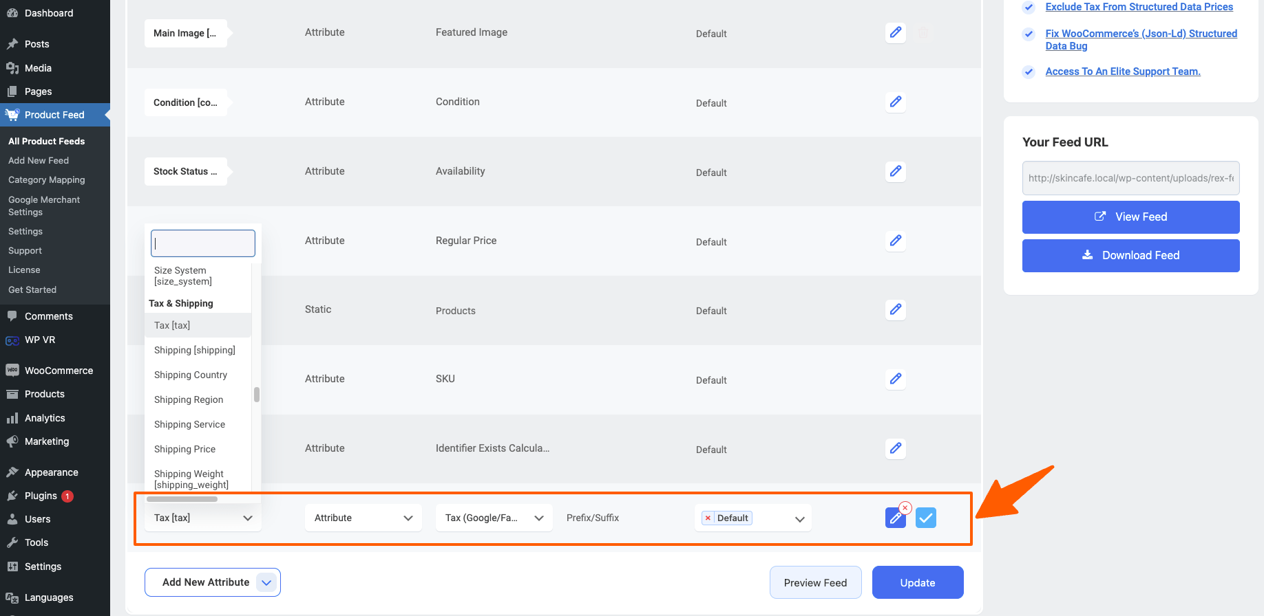 How to include Tax values into your WooCommerce Product Feed (Google & Facebook) 1