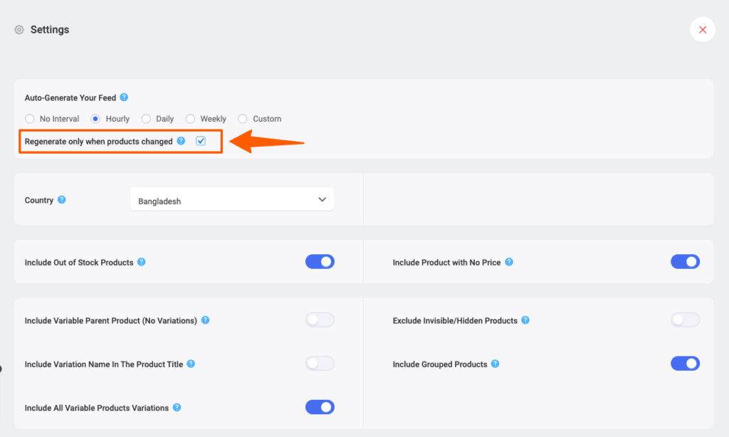 Update your feed only if any changes were made to any of your products 2