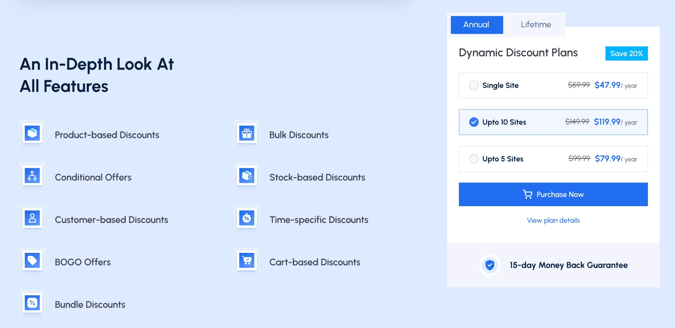 Dynamic discount