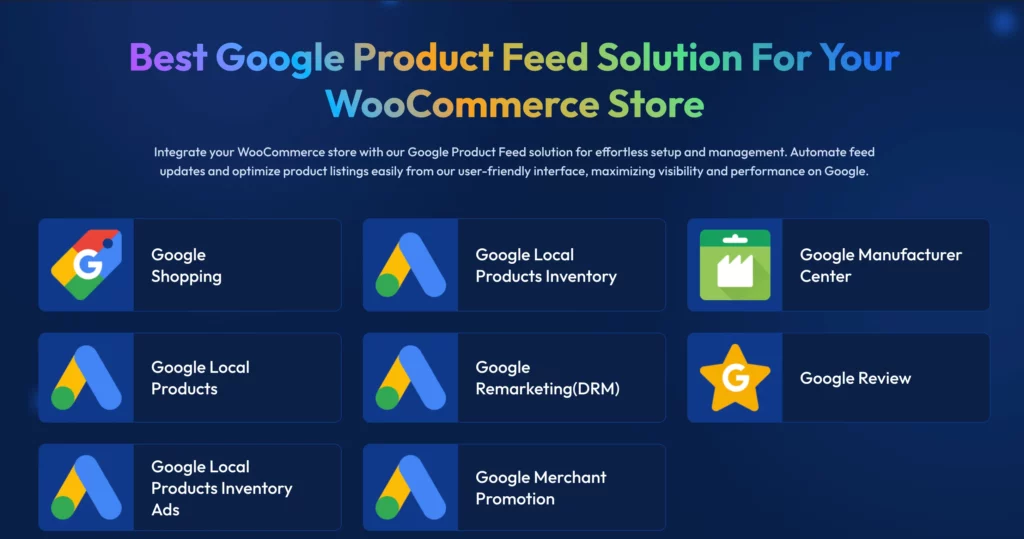 PFM google feature page