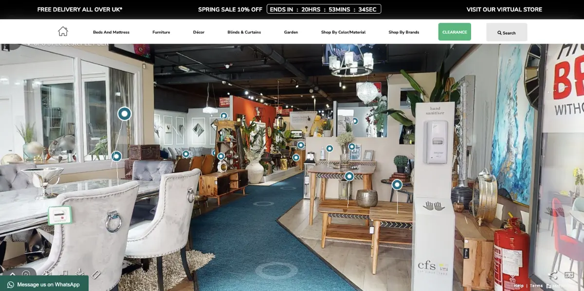 CFS Furnitures - Example of Virtual Shopping Stores