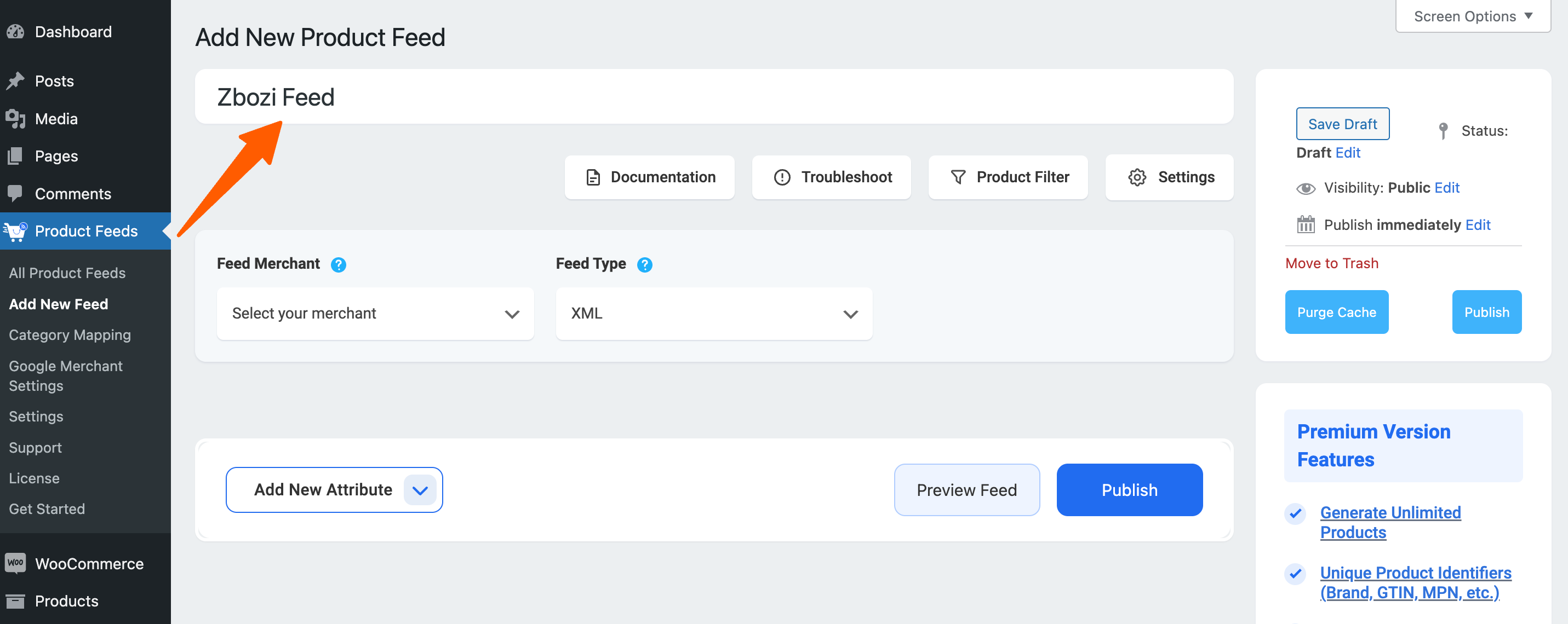 How to generate WooCommerce Product Feed for Zbozi 1