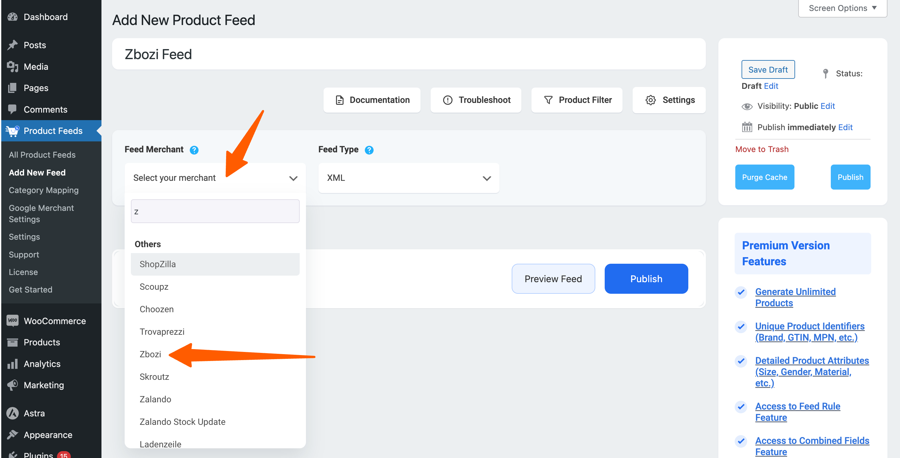How to generate WooCommerce Product Feed for Zbozi 2